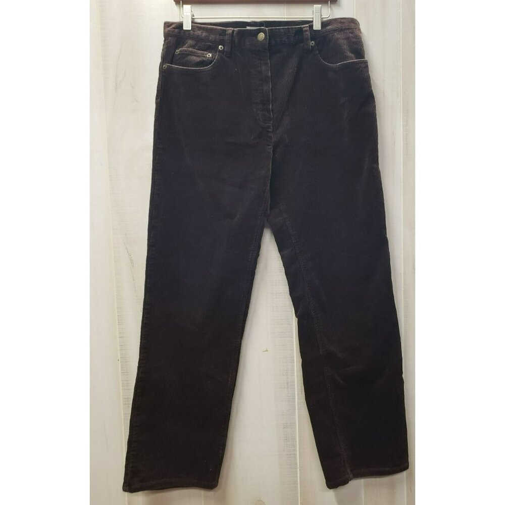 Jones New York Sport Brown Corduroy Pants Womens Size 12 Everyday Stretch Jeans